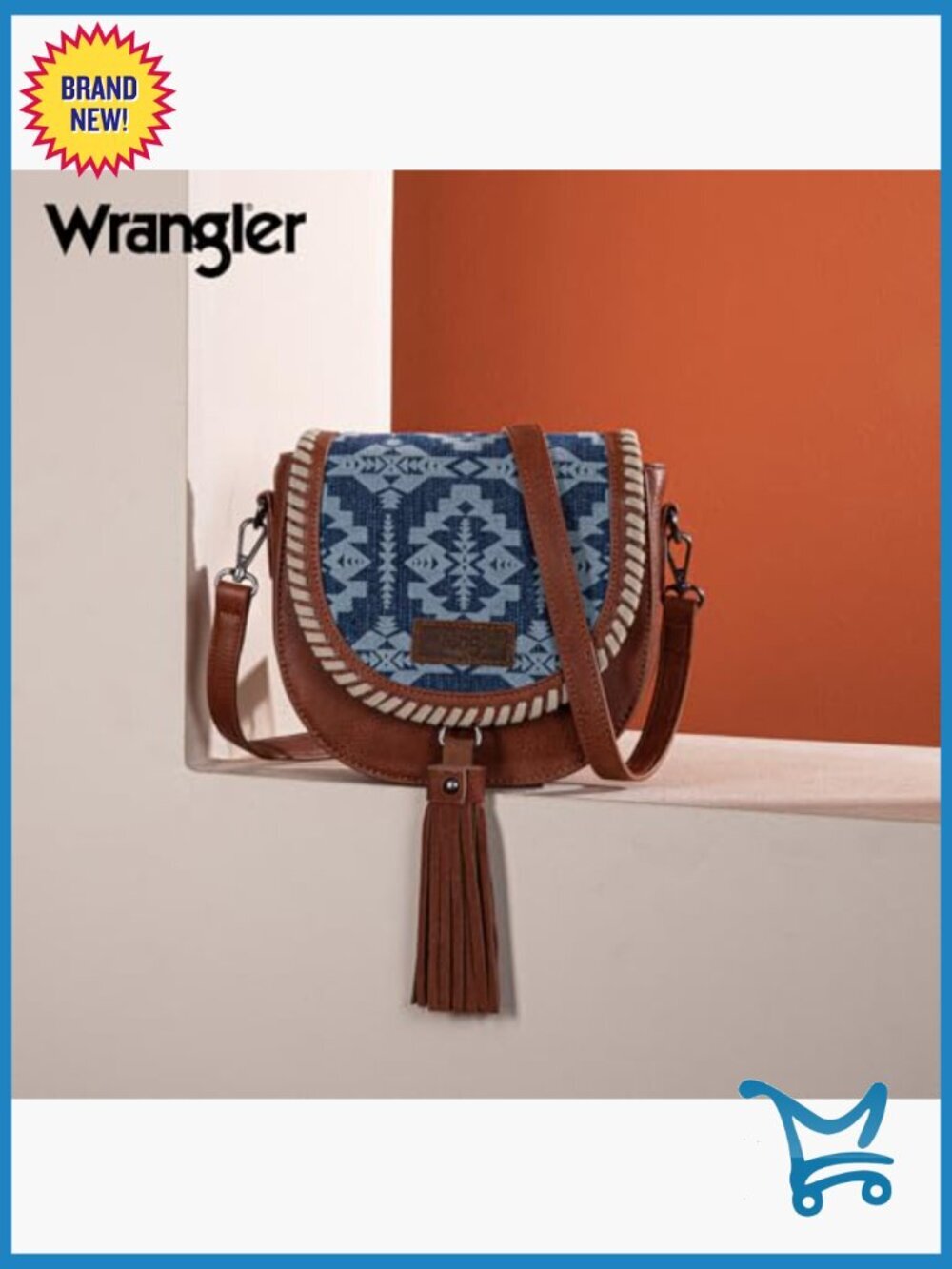 Small Crossbody Saddle Bag with Adjustable Strap and Multiple Pockets - Picture 6 of 7